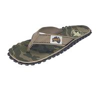 Gumbies Originals - Tongs en matériaux recyclés - semelle profilée en pneus de voiture recyclés, semelle intérieure en toile de coton, pont en coton - Camouflage, 41