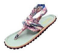 Gumbies Sandales Slingbacks en matériaux recyclés - Semelle robuste en pneus de voiture recyclés - Semelle intérieure douce en toile de coton - Bandes en tissu confortables pour un maintien idéal,