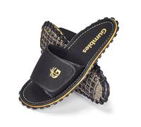 Gumbies Strider Mules en matériaux recyclés, semelle stable en pneus de voiture recyclés, lanières souples en coton et néoprène, réglables par fermeture Velcro, bleu marine, 39 EU