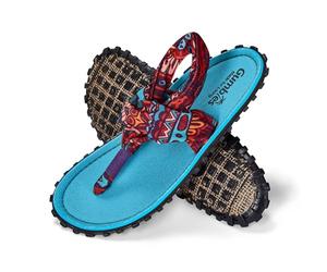 Gumbies Tongs Slingback pour femme, avec tige d'orteil super douce et semelle en caoutchouc recy urable - Confort garanti, Turquoise Vintage, 35 1/3 EU