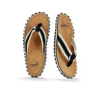 Gumbies Tongs unisexes Corker, avec appui-orteil en coton super doux, liège durable et semelle en caoutchouc recy onfort garanti, Noir , 46 EU