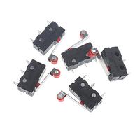 GUMEI 10 pièces/Ensemble Mini Interrupteur Tactile à 3 Broches KW11-3Z 5A 250V poignée Ronde Horloge Micro-Interrupteur