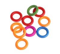 GUMEI 10 pièces/Sac Anneaux en Bois Perroquet Jouets Accessoires coloré Couleur aléatoire Bricolage Ornement