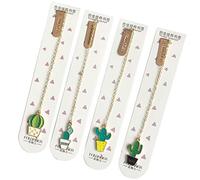GUMEI 1PC Marque-Pages Mignon Cactus pour Livres Papier Page marqueur Papeterie Fournitures Scolaires
