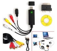 GUMEI 1Set USB2.0 VHS to DVD Converter Kit de périphérique de Capture vidéo Au-dio pour Windows 10