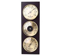 GUMEI 3 pièces/Ensemble baromètre thermomètre hygromètre avec Station météo de Base à Cadre en Bois