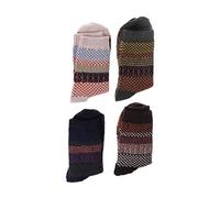 GUMEI 4Pair Casual Hommes Chaud Hiver Doux Épais Angora Cachemire Lapin Laine Mélange Chaussettes