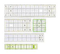 GUMEI 5 pièces/Ensemble Rectangle Patchwork Quilting Dessin règles Droites Couture sur Mesure Artisanat Outils