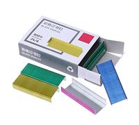 GUMEI 800 pièces/boîte 12mm créatives colorées agrafes en métal Fournitures de Reliure d'école de Bureau