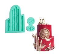 GUMEI Bambou et Feuilles Moule Silicone Moule Fondant gâteau décoration Outil Gumpaste Sucre