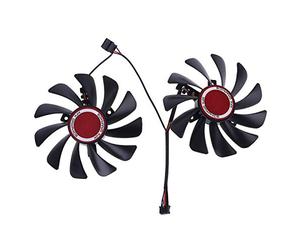 GUMEI dissipateur de Chaleur 2 pièces 95mm FDC10U12S9-C CF1010U12S Ventilateur de Refroidissement remplacer pour XFX Radeon RX580 RX590
