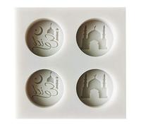 GUMEI Eid Mubarak Police Arabe Silicone gâteau Fondant Moule Cookie Chocolat Sucre Artisanat