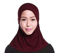 GUMEI Femmes Coton Musulman Mini Hijab tête écharpe Couleur Unie Couverture complète Casquette intérieure Islamique Arabe Wrap châle Turban Chapeau Chapeaux