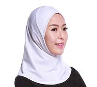 GUMEI Femmes Coton Musulman Mini Hijab tête écharpe Couleur Unie Couverture complète Casquette intérieure Islamique Arabe Wrap châle Turban Chapeau Chapeaux