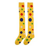 GUMEI Femmes Filles Clown Cosplay Chaussettes Longues Amusant coloré irrégulier à Pois imprimé sur Le Genou Cuisse Bas Bas Fantaisie Costume de fête