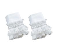 GUMEI Femmes Volants À Volants en Dentelle Poignets en Corne Ridée Couches Princesse Rétro Faux Manches