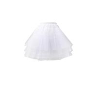 GUMEI Jupon Femmes Filles Couleur Unie Ballet Tulle Court Jupon Crinoline Multicouche Robe De Bal Lolita Jupon Ceinture Élastique avec Cordon Réglable