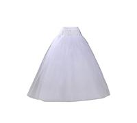 GUMEI Jupon 4 Couches sans Cerceau Style Long Demi-Jupe Jupon Robe De Mariée De Mariée Doublé Dames Femmes Robes De Soirée Jeu de Rôle Doublure