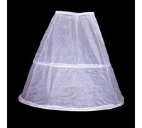 GUMEI Jupon Blanc Filles 2 Cerceaux 65cm Jupon De Mariage Enfants Taille Élastique Cordon Une Couche Crinoline Demi Slip
