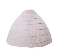 GUMEI Jupon de longueur au sol à 6 cerceaux sans Fil Jupe mariée Soutien Jupon Femmes Costume Jupes Doublure en Polyester Blanc Taille Unique pour Femmes