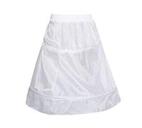 GUMEI Jupon Enfants Fleur Filles 2 Cerceau Simple Couche A-Ligne Crinoline Cordon Taille Élastique Jupon pour Robe De Mariée Jupon Demi Slip