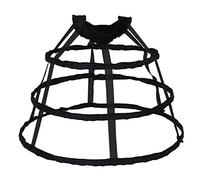 GUMEI Jupon Femmes 3 cerceaux Sacoche Jupon évider Jupe Cage à Oiseaux Mariage Volants de mariée Large Ceinture Crinoline Slip sous-Jupe Agitation
