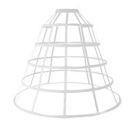 GUMEI Jupon Femmes évider Cage 5 cerceaux Agitation Jupon Victorien Jupe Mariage Robe de mariée Cosplay Sacoche Crinoline Jupon Slip, Blanc, 85-95cm