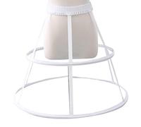 GUMEI Jupon Femmes Filles Ceinture Élastique Sacoche Réglable Jupon Blanc Noir 2 Cerceaux Cage Jupe De Mariage De Mariée Crinoline Jupon Agitation, 60cm-90cm