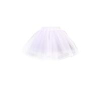 GUMEI Jupon Femmes Filles Double Couches Couleur Unie Court Tulle Jupons Ceinture Élastique Une Ligne Maille Jupon Crinolines pour Robe De Mariée