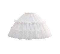 GUMEI Jupon Femmes Filles Lolita Cosplay Court Volants Floral Dentelle 2 Hoop