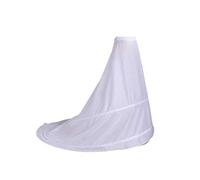 GUMEI Jupon mariée Robe de mariée Jupe traînante Jupon sans Fil 2 cerceaux Taille élastique Cordon de Serrage réglable Queue de Poisson Jupes coulissantes