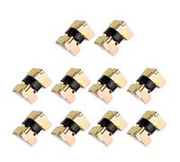 GUMEI Lot de 10 charnières à ressort en métal à fermeture automatique pour boîte à bijoux et lunettes