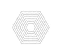 GUMEI Meurt Pochoir hexagone Fond Meurt Artisanat Matrices de découpe en métal découpé pour Bricolage Papier Carte Faisant Scrapbooking