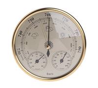 GUMEI Mural baromètre Domestique thermomètre hygromètre Station météo Suspendue, D'or