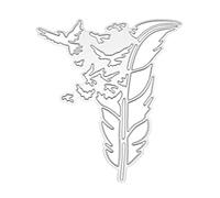 GUMEI Plume en métal Matrices de découpe Pochoir Bricolage Scrapbooking Album Timbre Papier Carte gaufrage Artisanat décor