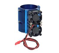 GUMEI Radiateur de Refroidissement de Moteur à Double Ventilateur 1/8 pour radiateur de Voiture E-REVO 41-43mm 1/10 RC