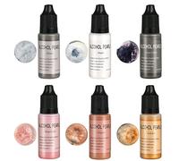 GUMEI Résine Métallique Pigment Résine Colorant Alcool Encres Résine Concentré Colorant 15 ML