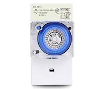 GUMEI SUL181H Interrupteur de minuterie mécanique 220V 16A 24H 8 réglages Manuel/contrôleur Automatique