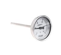 GUMEI Thermomètre bimétallique en Acier Inoxydable 1 / 4PT Filetage L = 100mm 0~50 ~ 300 ? WSS-303