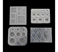 GUMEI Toutes Tailles carré Rond Triangle Bricolage géométrique résine Silicone Moule Bijoux Outils