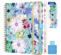 Gumiho Agenda Semainier 2026 2027 Spirale - A5 Planner (Juillet 2026 - Juin 2027)-Agenda Scolaire Avec boucle de stylo,Règle Signet & Autocollants de plan (Bleu)