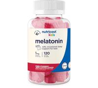 Gummies à la mélatonine pour enfants Nutricost 1 mg, 120 gummies, saveur fraise
