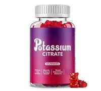 Gummies au citrate de potassium, adultes femmes et hommes, soutien aux crampes des jambes et à la santé musculaire