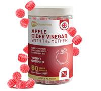 Gummies au vinaigre de cidre avec la mère 1000 mg | Enrichis en Vitamine B12, Vitamine B6, Acide folique, Chrome et Iode | 60 Gummies vegan au vinaigre de cidre | Saveur Pomme