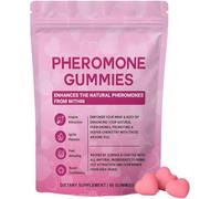 Gummies aux phéromones pour femmes, Améliorez votre attractivité sociale et votre confiance en vous, Formule scientifiquement prouvée, végétalienne et sans gluten, Sans OGM, saveur fraise, 60 gummies