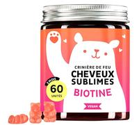 Gummies Biotine Ah-mazing Hair Vitamins pour les Cheveux, la Peau et les Ongles - 5000 µg de Biotine, Zinc, Vitamines B6, C, E, Acide Folique & Iode - 60 Unités (2 Mois), Végan, Bears with Benefits