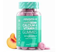 Gummies Calcium 400 mg | avec Vitamine D3 K2 | 60 Gummies | Novomins | Alternative aux Comprimés de Calcium et Vitamine D | Végétarien & Sans Gluten | Os et Muscles en Bonne Santé