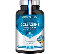 GUMMIES COLLAGENE - VERISOL® - Peptides de Collagène Hydrolysés de Type I - Riche en vitamine C - Hydratation de la Peau - Protège Os & Articulations - 60 Gummies - Nutrimea - Fabriqué en France