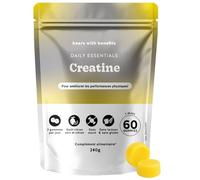 Gummies Créatine 3000mg - Daily Essentials - Performance Physique - Créatine Monohydrate - 60 Pièces (1 mois) - Sans Scure, Vegan - Bears with Benefits