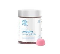 Gummies Créatine Monohydrate pure - 1,5 g par Gummy - 60 Gummies véganes - Pré-Entraînement Force, Performance Physique et Mentale - Renforcement Cognitif - Goût Fraise - Jelly Pills Sports - 1 mois